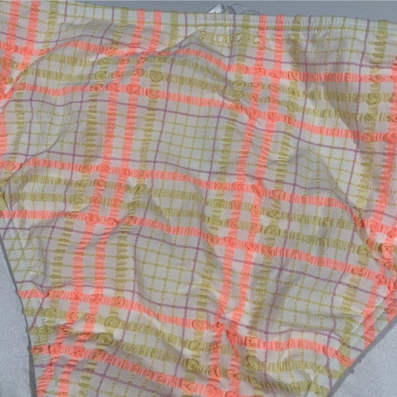 NWT Billabong [ Large ] Pretty in Plaid Maui‎ Bikini Bottoms Orange Yellow - Picture 9 of 11